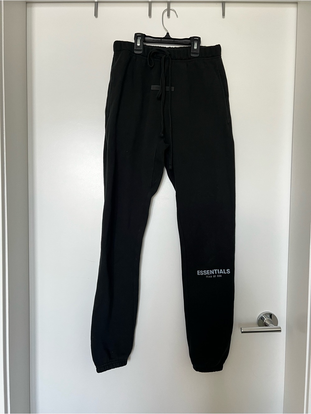 Essentials Black Logo Sweatpants